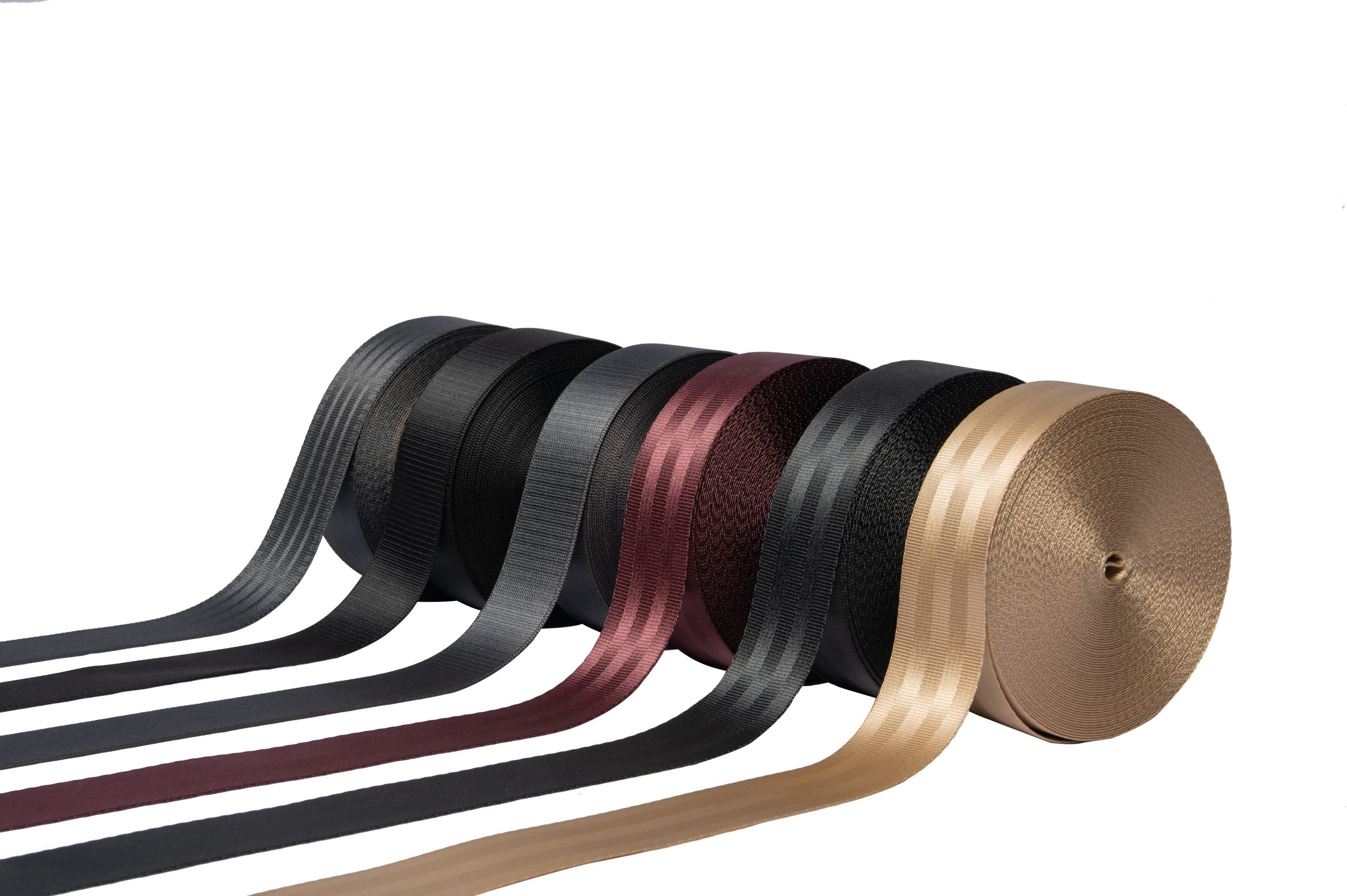 Features of polyester seat belt webbing