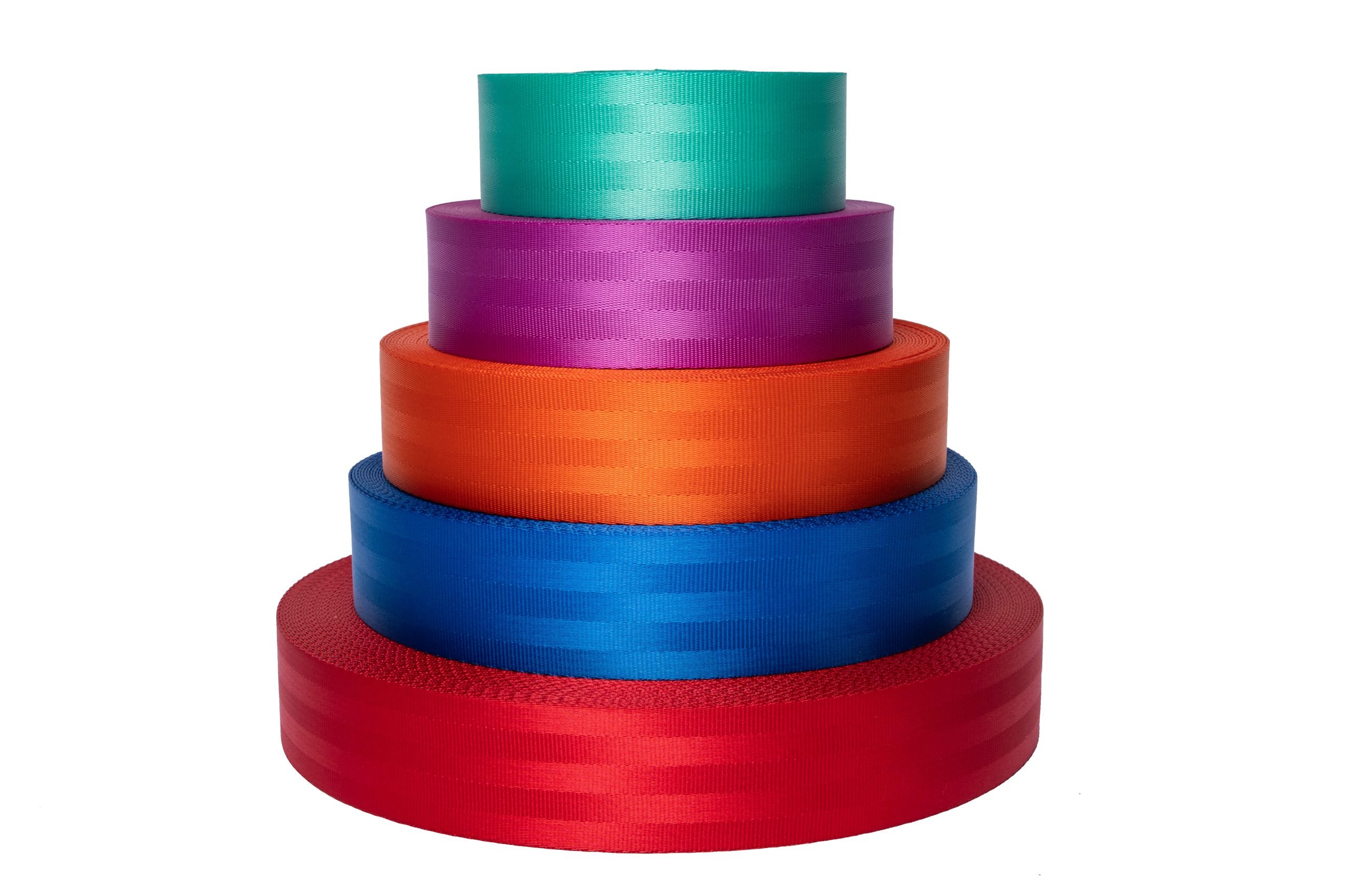 Polysester seat belt webbing